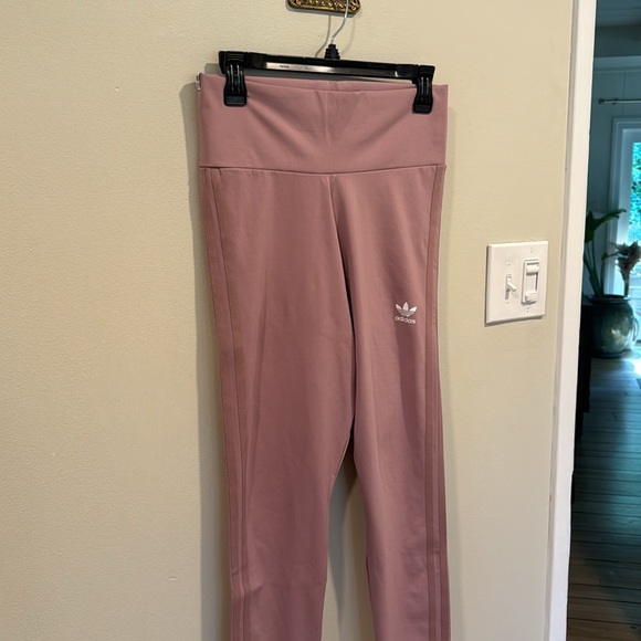 ADIDAS Adicolor Classics Tonal 3-Stripes Tights in Magic Mauve sz L NWOT RARE - Picture 9 of 11